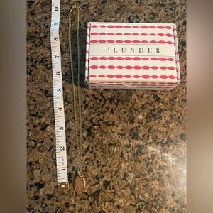 Plunder Emmie necklace faux stone mauve oval shaped , new in box, never worn